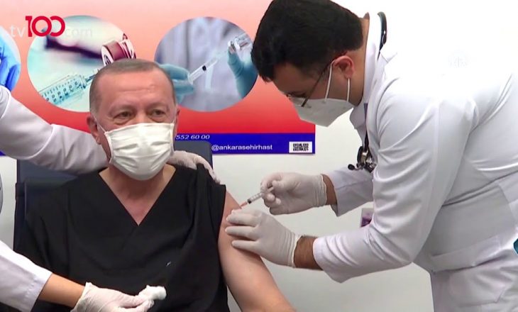Erdogan vaksinohet për herë të tretë kundër coronavirusit