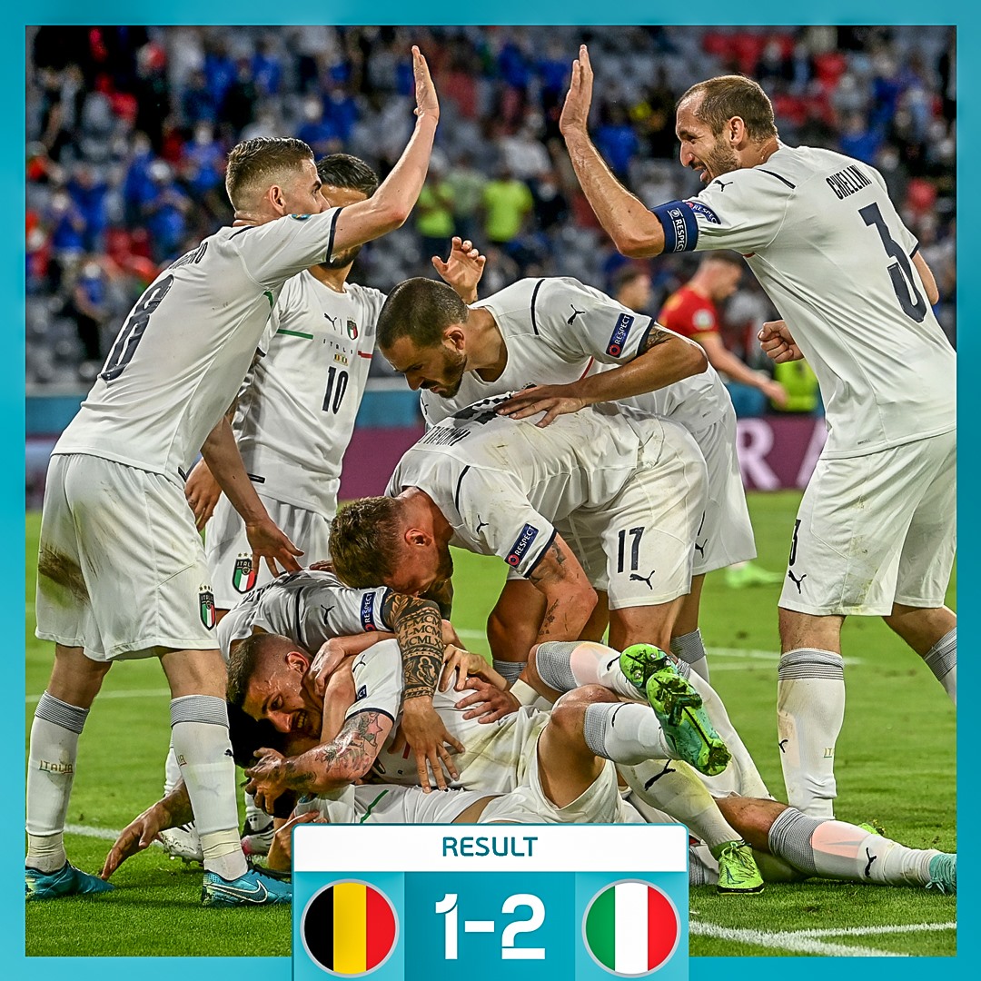 Italia fiton ndaj Belgjikës, siguron gjysëmfinalen