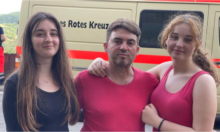 Shqiptari bashkohet me të bijat pas përmbytjeve në Gjermani – u shpëtuan me helikopter