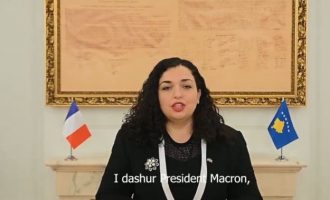 Presidentja Osmani uron Macronin në gjuhën frënge për Ditën Kombëtare të Francës