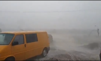 Pamje nga stuhia e fuqishme që ka goditur Skenderajn dhe Drenasin